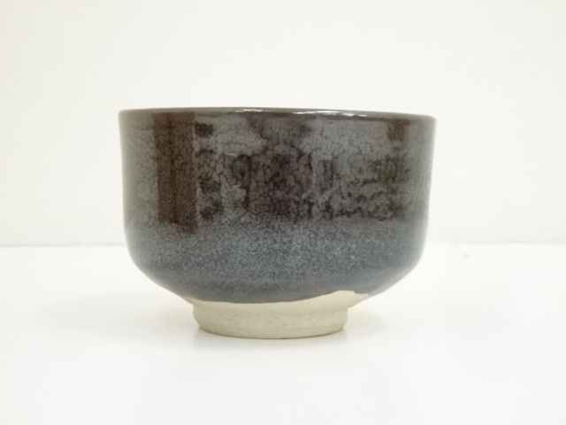 杜若窯　坂田丹風　茶碗 陶器製 茶色 丸型 共箱　共布付き 杜若窯 坂田丹風 茶碗 陶器製 茶色 丸型 共箱 共布付き